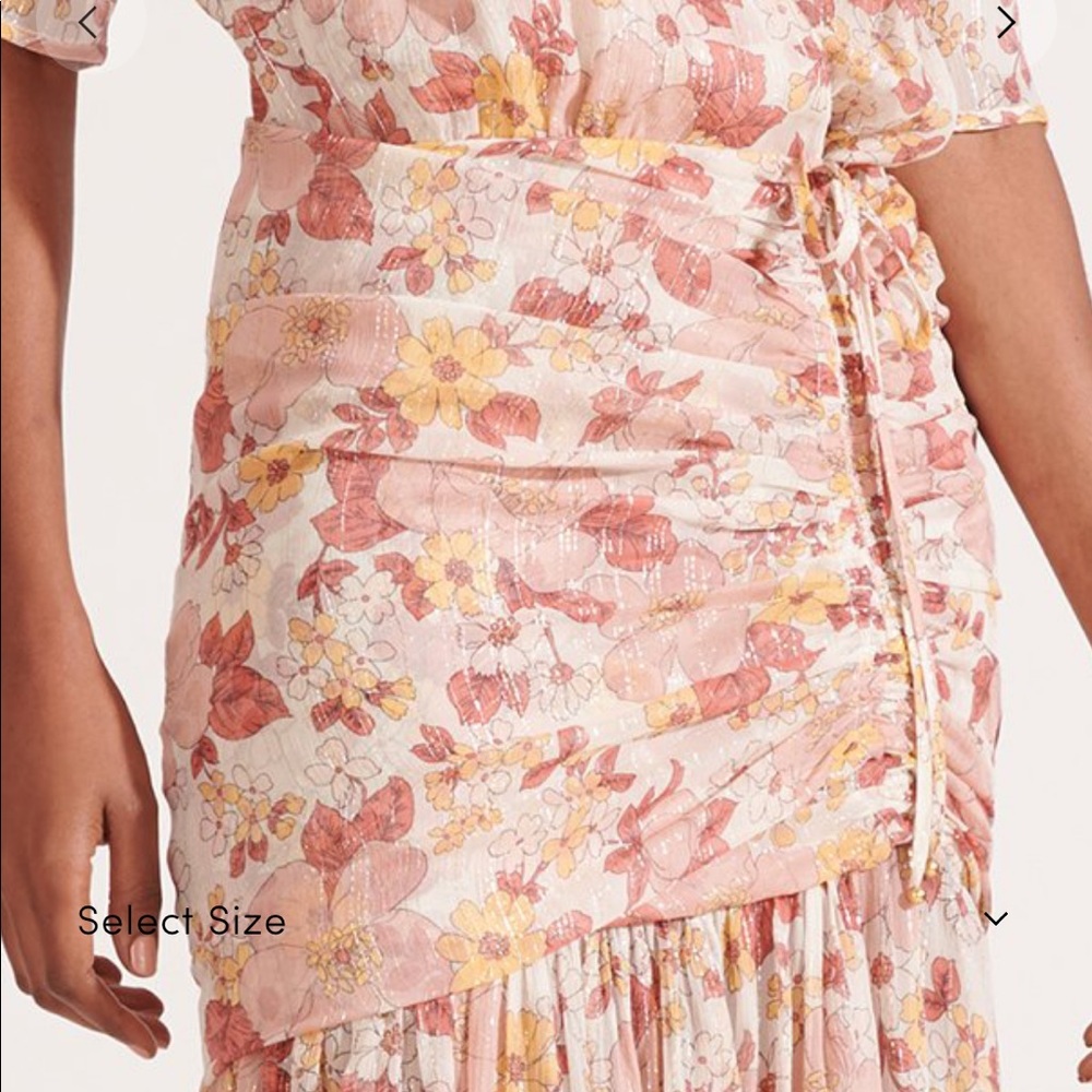 Veronica Beard Pink Floral Wrap Maxi Dress - Picture 6 of 8